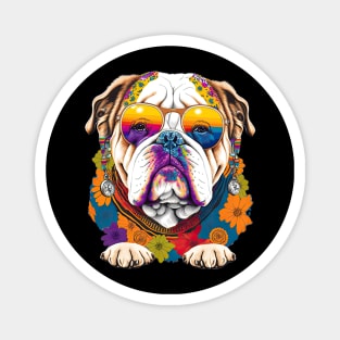 Hippie Bulldog Magnet